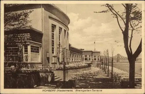 Ak Homberg Duisburg im Ruhrgebiet, Rheingarten Terrasse