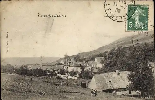 Ak Grandes Dalles Seine Maritime, Panorama