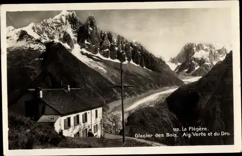 Ak La Flégère Chamonix Mont Blanc Haute Savoie, Glacier des Bois, Aig. Verte et du Dru