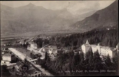 Ak Le Fayet Saint Gervais les Bains Haute Savoie, Blick auf den Ort