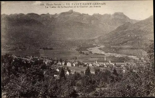 Ak Le Fayet Saint Gervais les Bains Haute Savoie, Blick auf den Ort