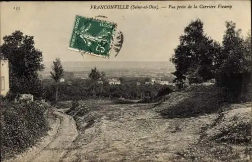 Ak Franconville Val d Oise, Vue prise de la Carriere Fecamp