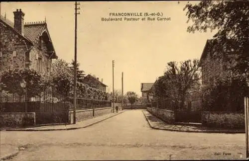 Ak Franconville Val d Oise, Boulevard Pasteur et Rue Carnot