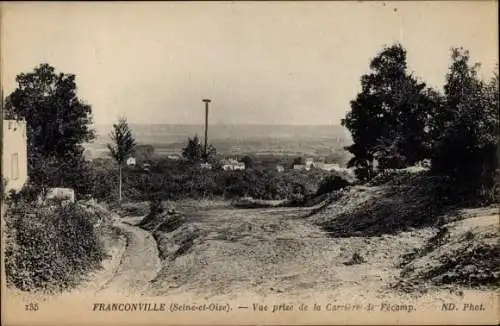 Ak Franconville Val d Oise, Vue prise de la Carriere de Fecamp