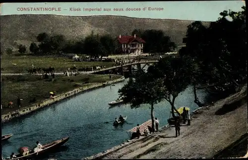 Ak Konstantinopel Istanbul Türkei, Kiosk Imperial aux eaux douces d'Europe