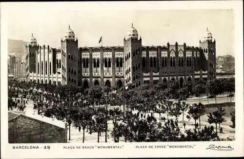 Ak Barcelona Katalonien Spanien, Plaza de Toros Monumental