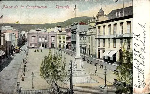 Ak Santa Cruz de Tenerife Teneriffa Kanarische Inseln Spanien, Plaza de la Constitución