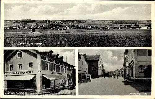 Ak Marklkofen Niederbayern, Durchgangstraße, Kaufhaus Sommerer, Totalansicht der Ortschaft