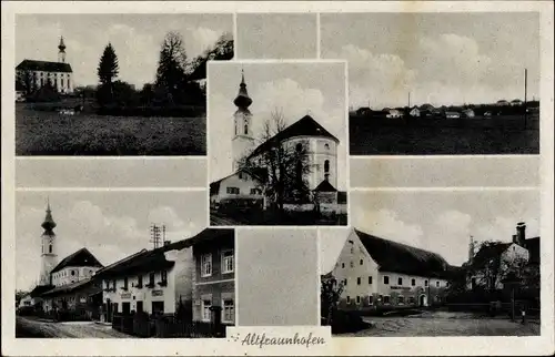 Ak Altfraunhofen Niederbayern, Ortsansicht, Kirche