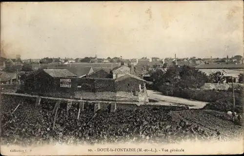 Ak Doué la Fontaine Maine et Loire, Vue generale