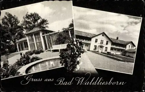 Ak Bad Waldliesborn Lippstadt Nordrhein Westfalen, Badehaus, Teich