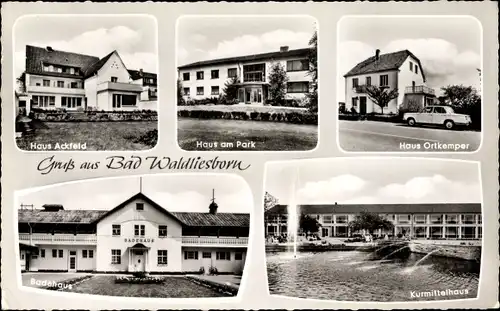 Ak Bad Waldliesborn Lippstadt Nordrhein Westfalen, Badehaus, Haus Ortkemper, Kurmittelhaus