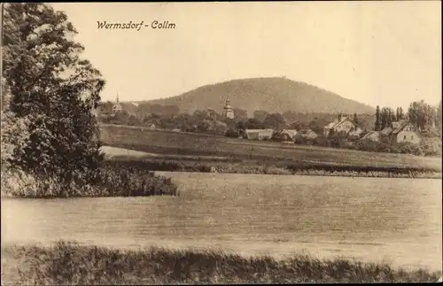 Ak Collm Wermsdorf in Sachsen, Collmberg, Blick auf den Ort