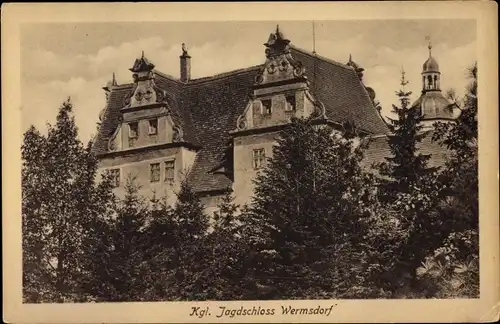 Ak Wermsdorf in Sachsen, Königliches Jagdschloss