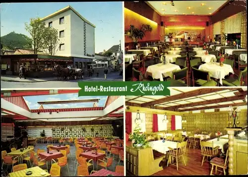 Ak Königswinter am Rhein, Hotel-Restaurant Rheingold, Innenansicht