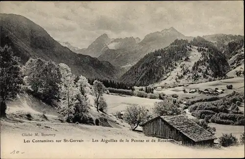 Ak Saint Gervais les Bains Haute Savoie, Le Contamines, les Aiguilles de la Pennaz