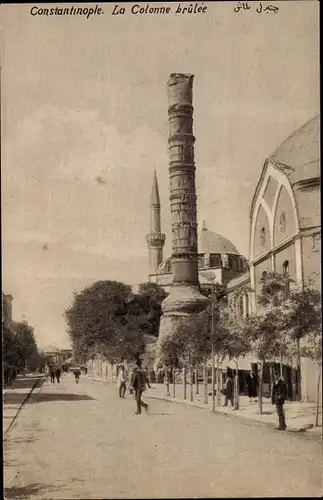 Ak Konstantinopel Istanbul Türkei, La Colonne brulee