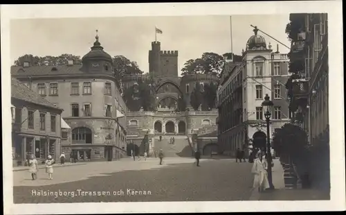 Ak Hälsingborg Helsingborg Schweden, Terrassen och Kärnan