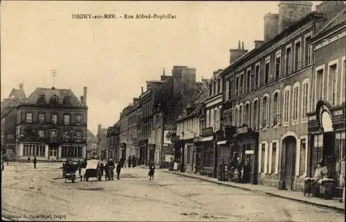 Ak Isigny sur Mer Calvados, Rue Alfred Pophillat