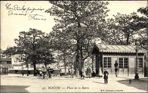 Ak Mâcon Saône-et-Loire, Place de la Barre