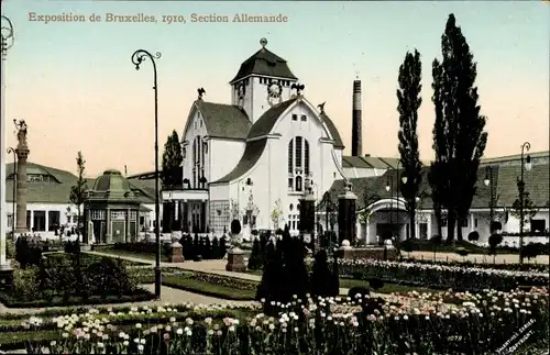 Ak Bruxelles Brüssel, Exposition,1910, Section Allemande