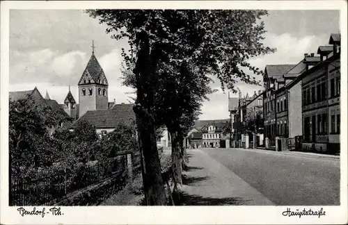 Ak Bendorf in Rheinland Pfalz, Hauptstraße, Kirchturm