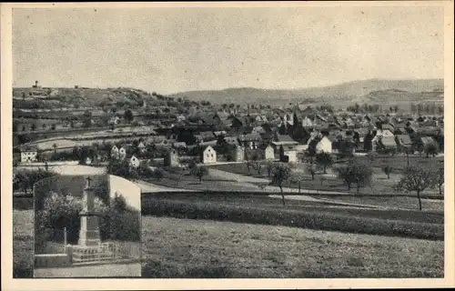 Ak Thür Rheinland Pfalz, Gesamtansicht, Denkmal