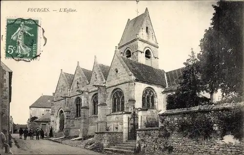 Ak Fourges Eure, L'Eglise