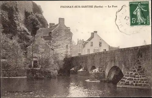 Ak Fresnay sur Sarthe, Le Pont