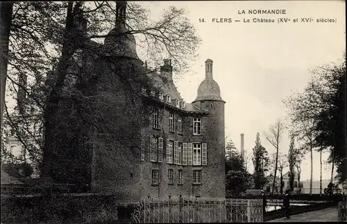 Ak Flers Normandie Orne, Le Chateau