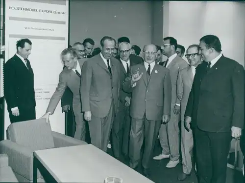 Foto Spremberg, Hans Joachim, Leipzig in Sachsen, Herbstmesse 1968, Walter Ulbricht, Willi Stoph