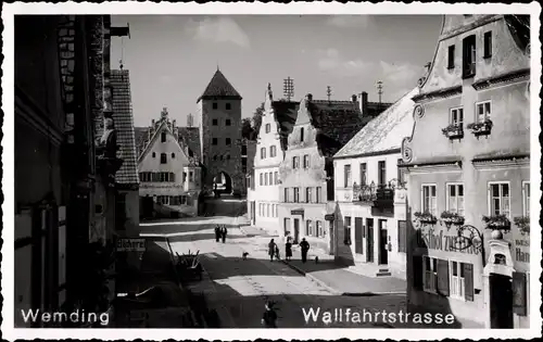 Ak Wemding in Schwaben, Wallfahrtstraße, Gasthof