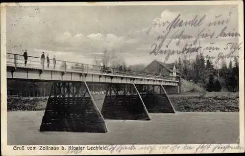 Ak Zollhaus Scheuring in Oberbayern, Brücke