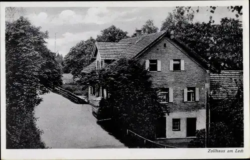 Ak Zollhaus Scheuring in Oberbayern, Gasthaus