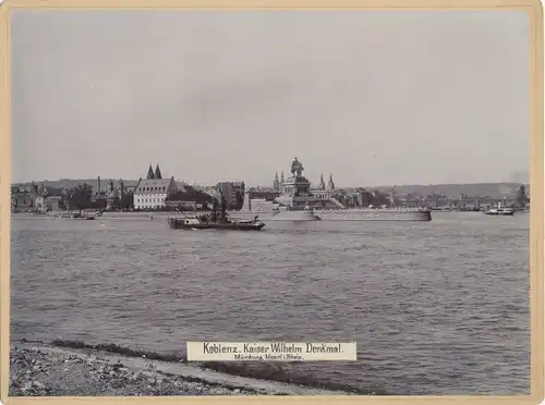 Foto Koblenz am Rhein, Deutsches Eck, Kaiser Wilhelm Reiterdenkmal, Mosel Rhein Mündung