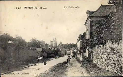 Ak Durtal Maine et Loire, Entree de Ville