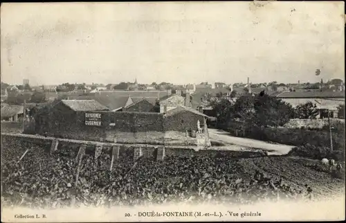 Ak Doué la Fontaine Maine et Loire, Vue generale