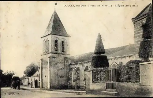 Ak Douces Daumeray Maine et Loire, L'Eglise