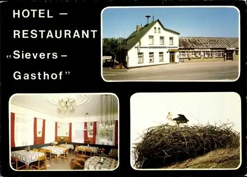 Ak Norderstapel Schleswig Holstein, Hotel-Restaurant Sievers Gasthof, Innenansicht
