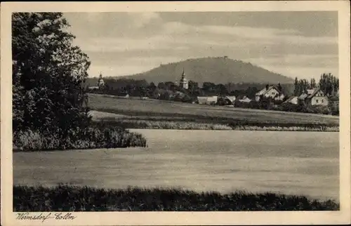 Ak Collm Wermsdorf in Sachsen, Blick auf den Ort, Collmberg