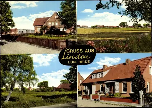 Ak Linden Schwienau in der Lüneburger Heide, Gasthaus, Gesamtansicht
