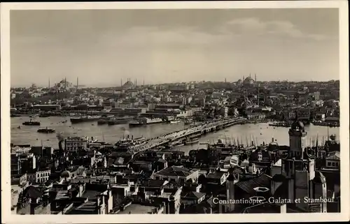 Foto Ak Konstantinopel Istanbul Türkei, Galata et Stamboul