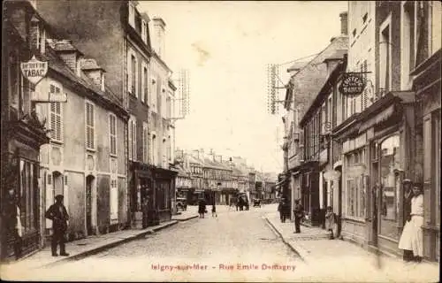 Ak Isigny sur Mer Calvados, Rue Emile Demagny, Coiffeur pour Dames