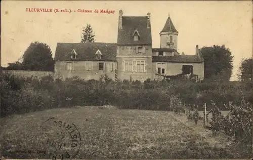 Ak Fleurville Saone et Loire, Chateau de Marigny