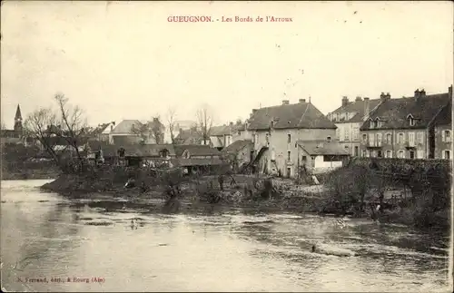 Ak Gueugnon Saône et Loire, Les Bords de l'Arroux