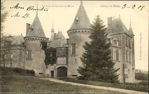 Ak Couches les Mines Saône et Loire, Chateau de Dracy