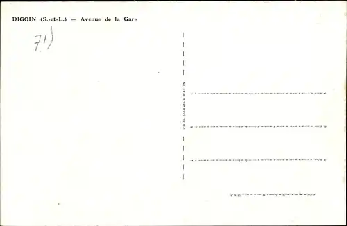 Ak Digoin Saône et Loire, Avenue de la Gare