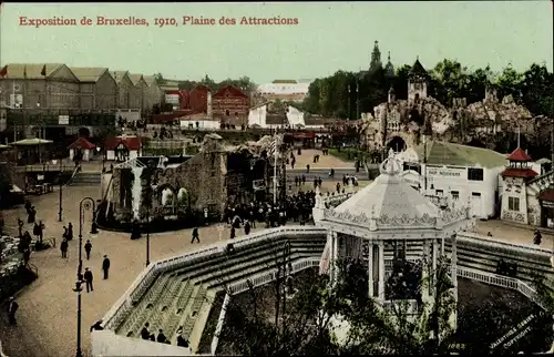Ak Bruxelles Brüssel, Exposition, 1910, Plaine des Attractions