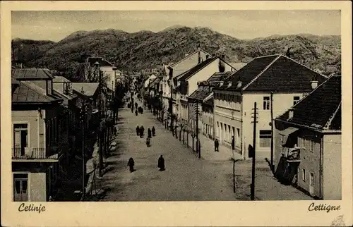 Ak Цетиње Cetinje Montenegro, Blick auf die Stadt