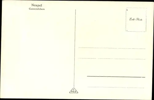 Ak Napoli Neapel Campania, Gassenleben